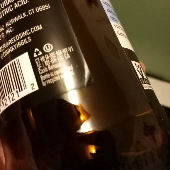 Virgil's Handcrafted Root Beer 9" Brown Glass Empty Bottle with Cap - Picture 13 of 16